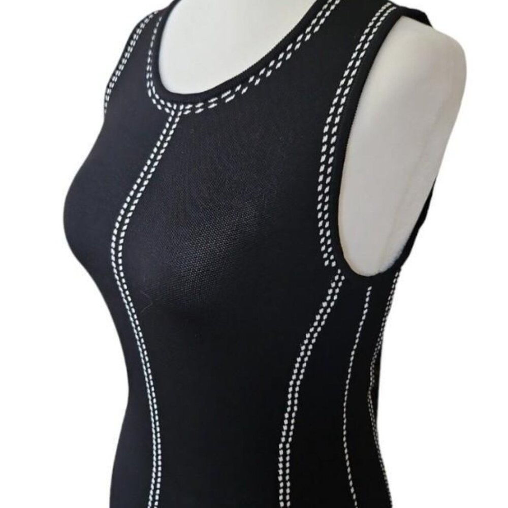 PINK TARTAN Navy Blue Knit Fit and Flare Dress XS